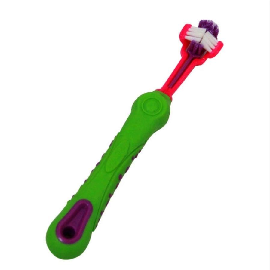 JMT-616074 Double-Headed Pet Toothbrush for Effective Teeth Cleaning - Multiple Colors Available