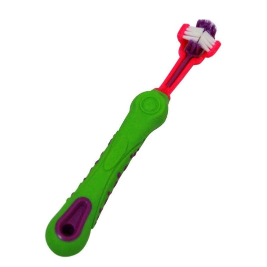 JMT-616074 Double-Headed Pet Toothbrush for Effective Teeth Cleaning - Multiple Colors Available