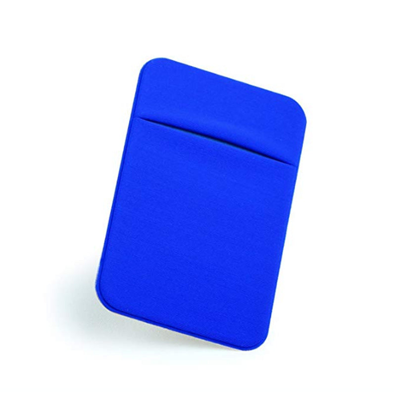JMT-616266 Lycra Mobile Phone Back Sticker Card Holder - 58x88mm with Strong Adhesive in Green, Pink, Blue, Grey