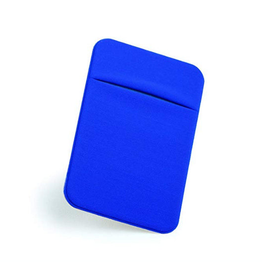 JMT-616266 Lycra Mobile Phone Back Sticker Card Holder - 58x88mm with Strong Adhesive in Green, Pink, Blue, Grey
