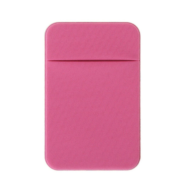 JMT-616266 Lycra Mobile Phone Back Sticker Card Holder - 58x88mm with Strong Adhesive in Green, Pink, Blue, Grey