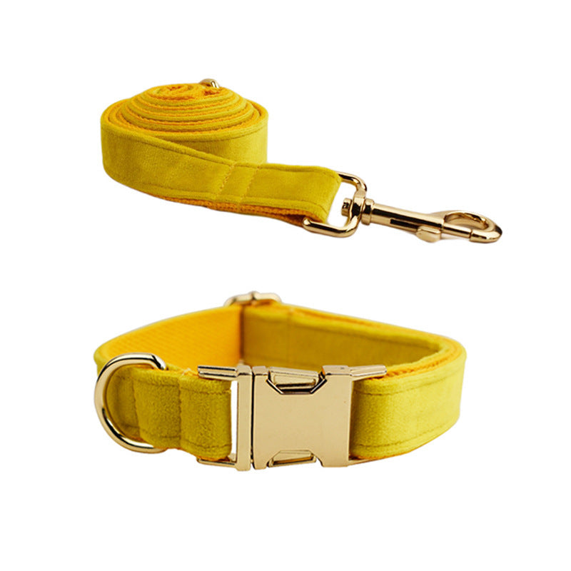JMT-616266 Velvet Pet Collar with Adjustable Traction Rope and Bow Tie, Available in Multiple Sizes
