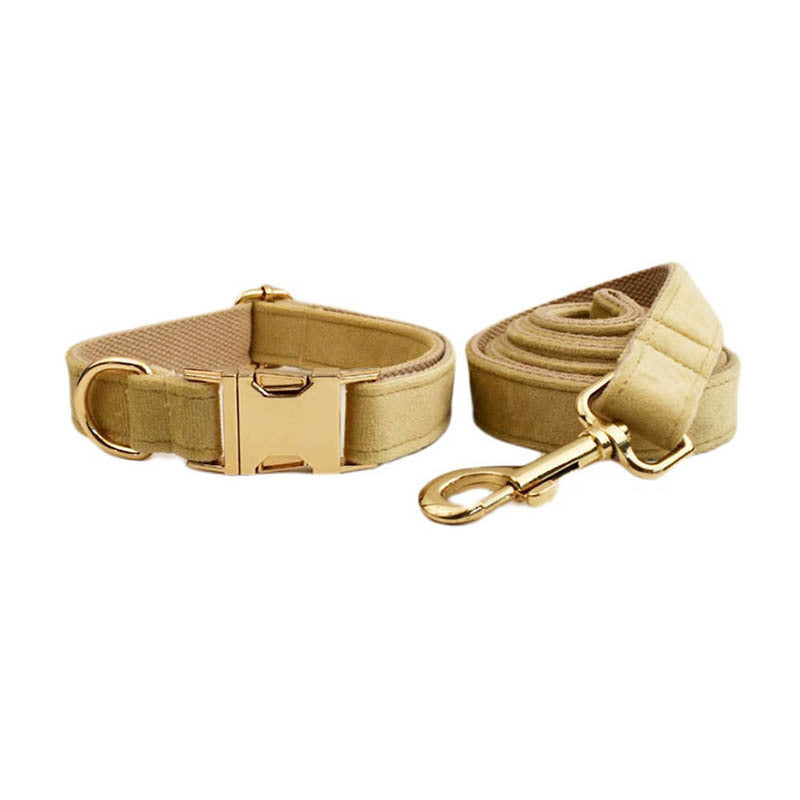 JMT-616266 Velvet Pet Collar with Adjustable Traction Rope and Bow Tie, Available in Multiple Sizes