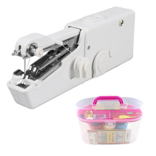 JMT-616714 Portable Handheld Electric Sewing Machine - Mini Household Sewing Tool with Sewing Box Included