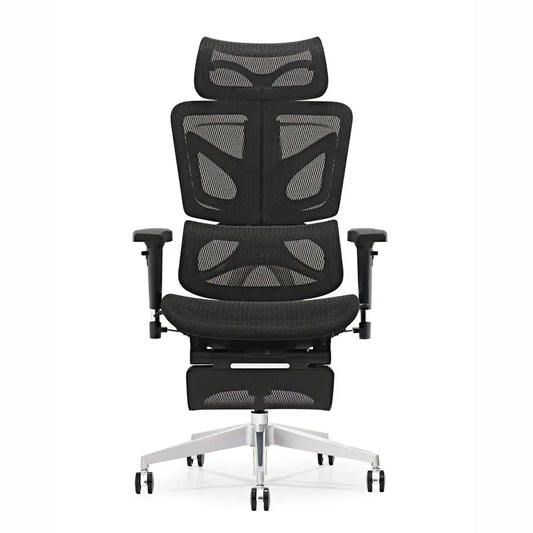JMT-616842 Adjustable Mesh Executive Game Reclining Swivel Chair with Footrest - Ergonomic Office Comfort