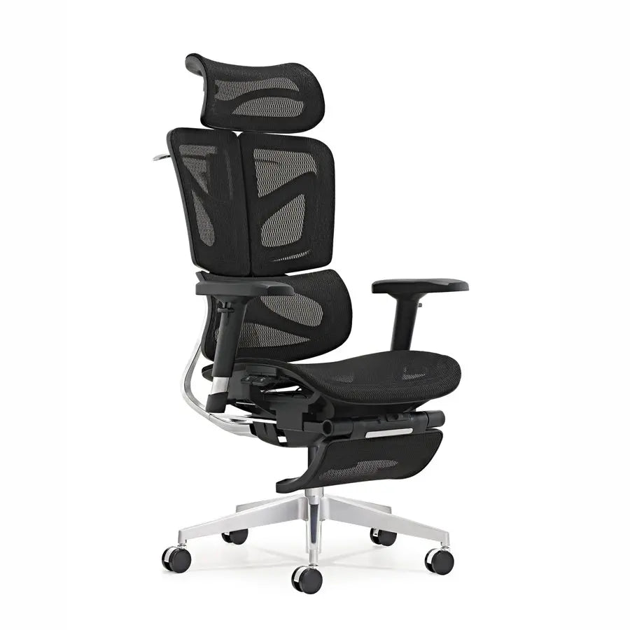 JMT-616842 Adjustable Mesh Executive Game Reclining Swivel Chair with Footrest - Ergonomic Office Comfort
