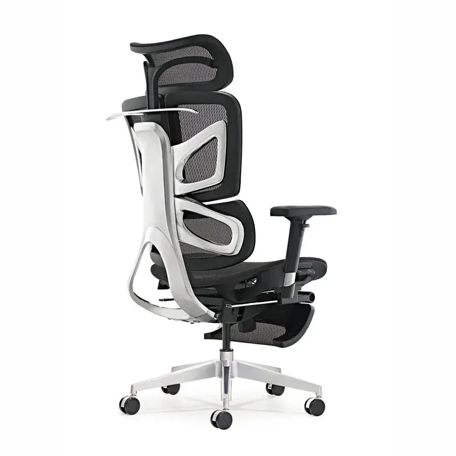 JMT-616842 Adjustable Mesh Executive Game Reclining Swivel Chair with Footrest - Ergonomic Office Comfort