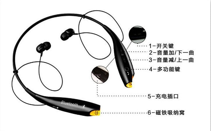 JMT-616906 Bluetooth Stereo Sports Headset with 10m Range and 8-Hour Playtime