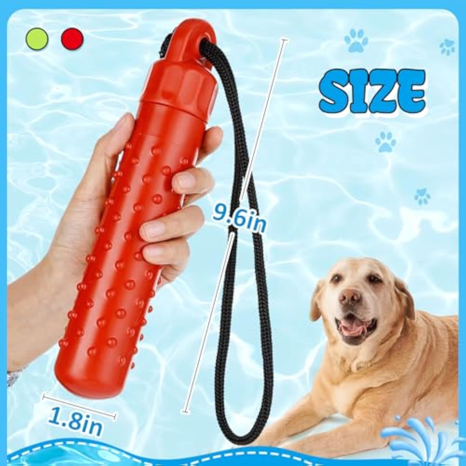 JMT-616906 Interactive Floating Dog Water Toys for Outdoor Fetch and Treat Hiding, Lightweight TPR Bumper Design