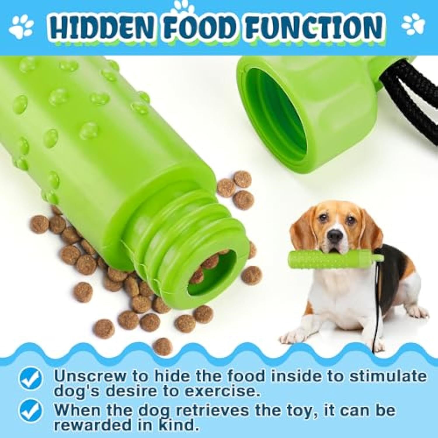 JMT-616906 Interactive Floating Dog Water Toys for Outdoor Fetch and Treat Hiding, Lightweight TPR Bumper Design