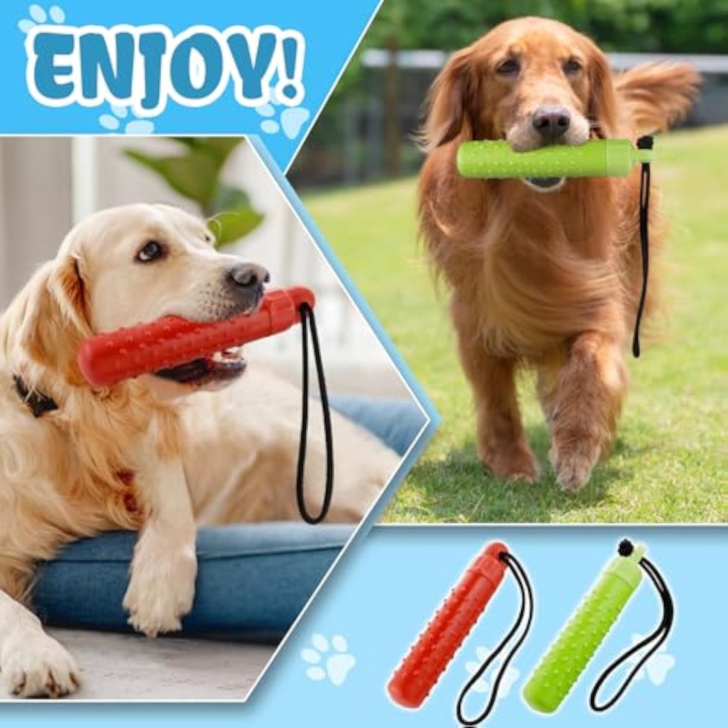 JMT-616906 Interactive Floating Dog Water Toys for Outdoor Fetch and Treat Hiding, Lightweight TPR Bumper Design