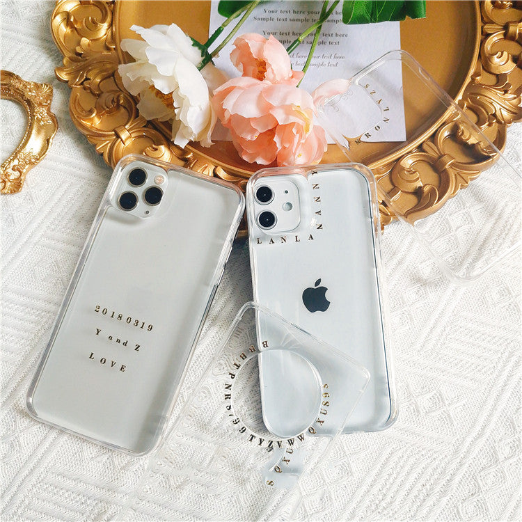 JMT-617098 Personalized Sheep Letter Phone Case for Multiple Models - Silicone Protective Sleeve