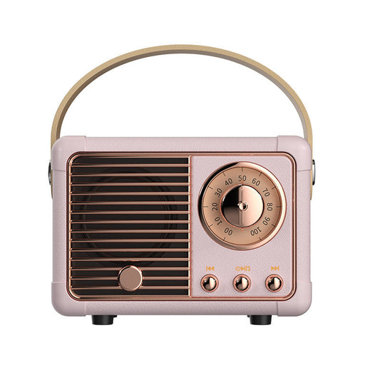 JMT-617226 Portable Retro Bluetooth Speaker - Wireless Audio for Mobile Phones and Computers, Compact Design with USB Charging, Available in Multiple Colors