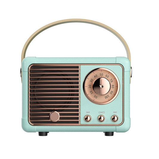 JMT-617226 Portable Retro Bluetooth Speaker - Wireless Audio for Mobile Phones and Computers, Compact Design with USB Charging, Available in Multiple Colors