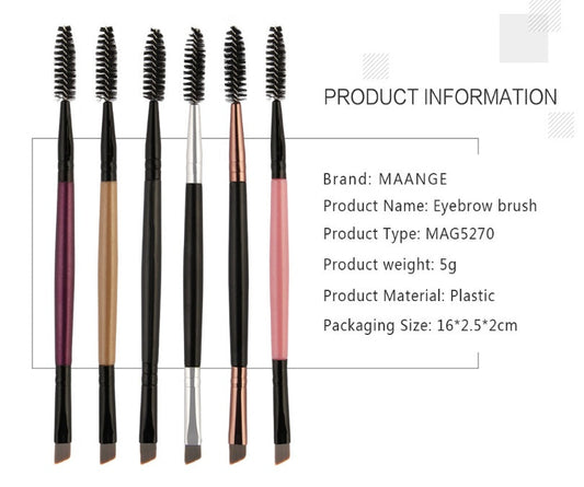 JMT-617354 Double Eyelash and Eyebrow Brush Duo for Effortless Eye Makeup Application
