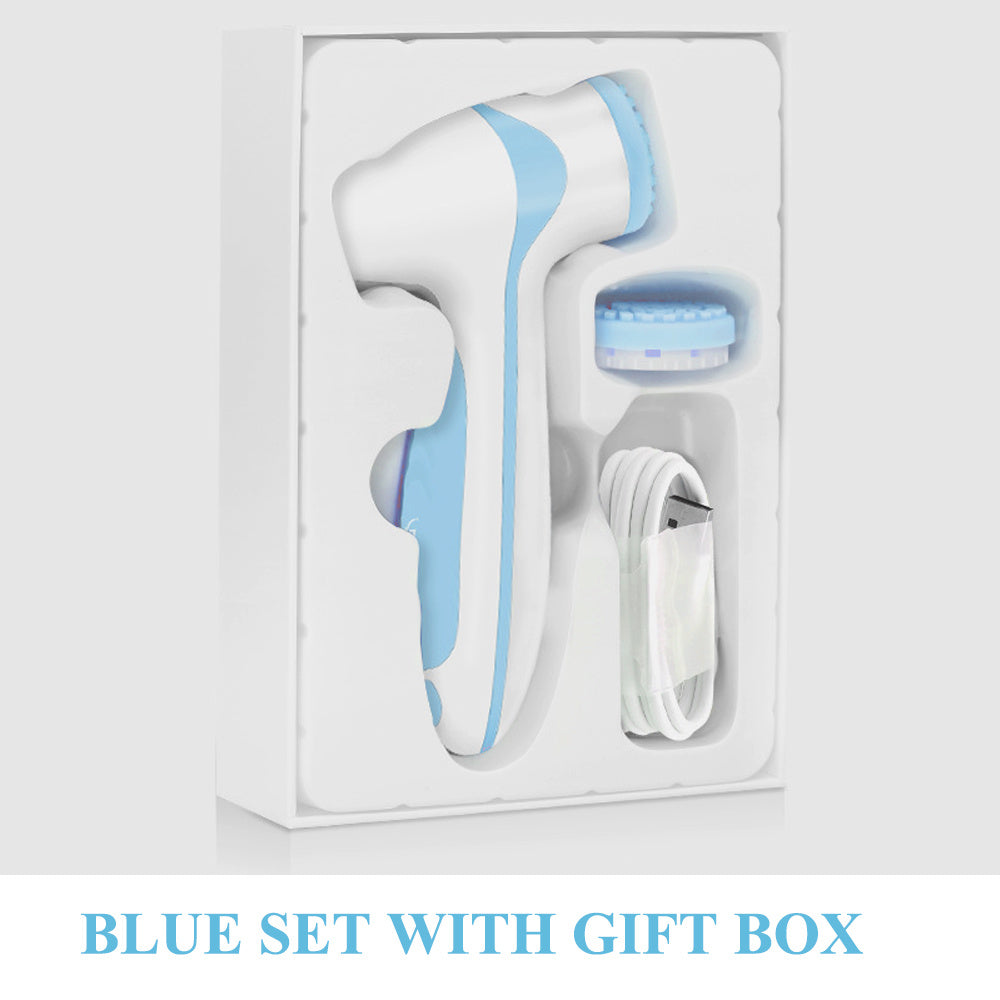 JMT-617482 Facial Cleansing Massager with Dual Massage Heads and Oscillation Technology