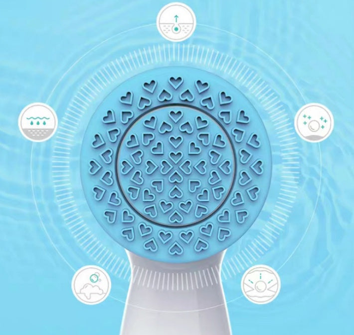 JMT-617482 Facial Cleansing Massager with Dual Massage Heads and Oscillation Technology
