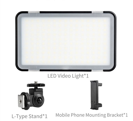 JMT-617610 Ultra-Thin Mobile Phone Photography LED Light - 150 LEDs, Adjustable Brightness, 5600K Color Temperature
