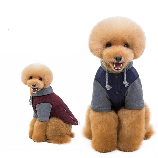 JMT-617866 Two-Color Zipper Dog Clothes | Casual Polyester Design for All Sizes