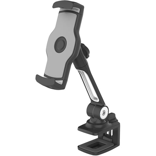 JMT-617930 Multi-Function Aluminum Alloy Tablet Stand Clip for 4-11 Inch Devices - Black/White Options