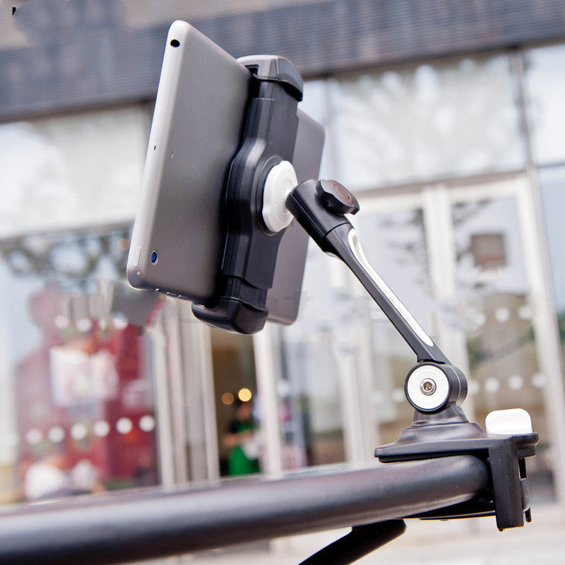JMT-617930 Multi-Function Aluminum Alloy Tablet Stand Clip for 4-11 Inch Devices - Black/White Options