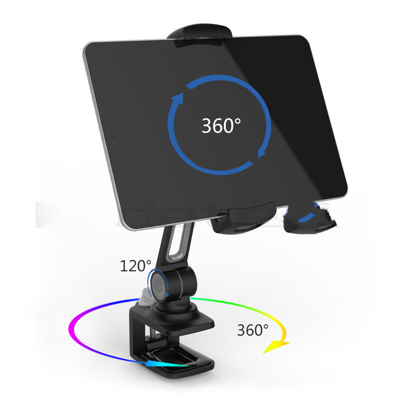 JMT-617930 Multi-Function Aluminum Alloy Tablet Stand Clip for 4-11 Inch Devices - Black/White Options