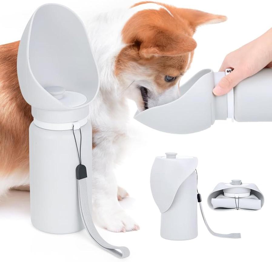 JMT-618058 Portable Leak-Proof Dog Water Bottle | 550ml Foldable Silicone Travel Dispenser для Pets