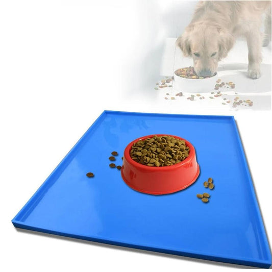 JMT-618250 Soft Silicone Pet Placemat with Raised Edges - Waterproof and Non-Slip Design for Easy Clean-Up