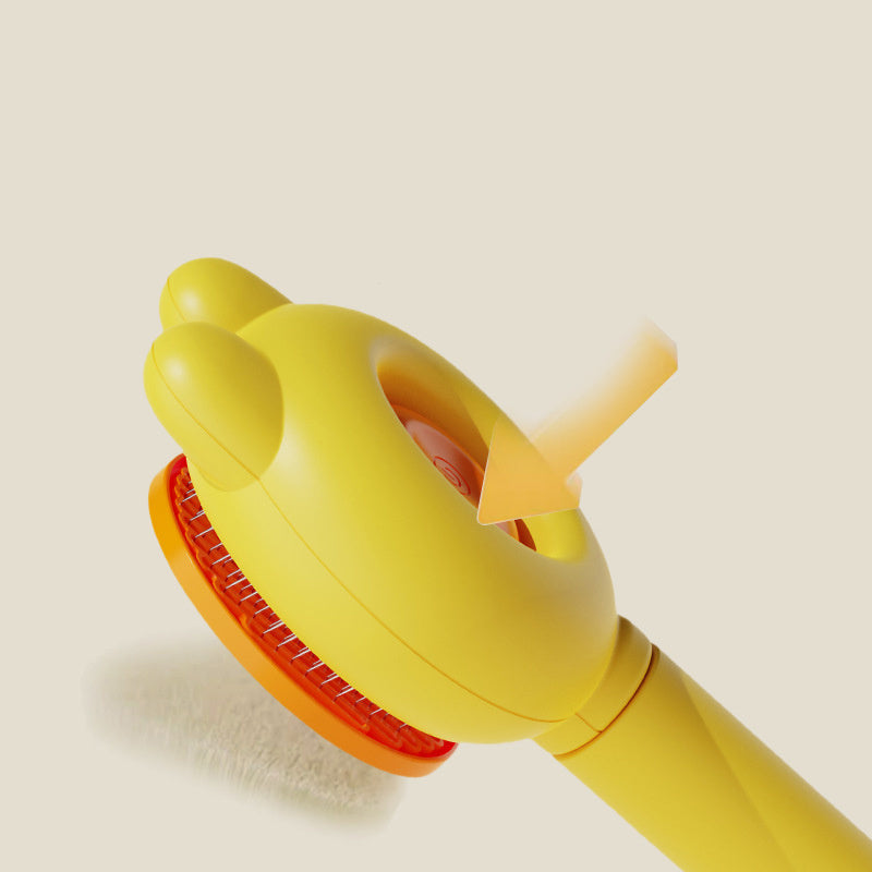 JMT-618314 Self-Cleaning Cat and Dog Grooming Brush with Metal Comb and Release Button for Shedding and Pet Care