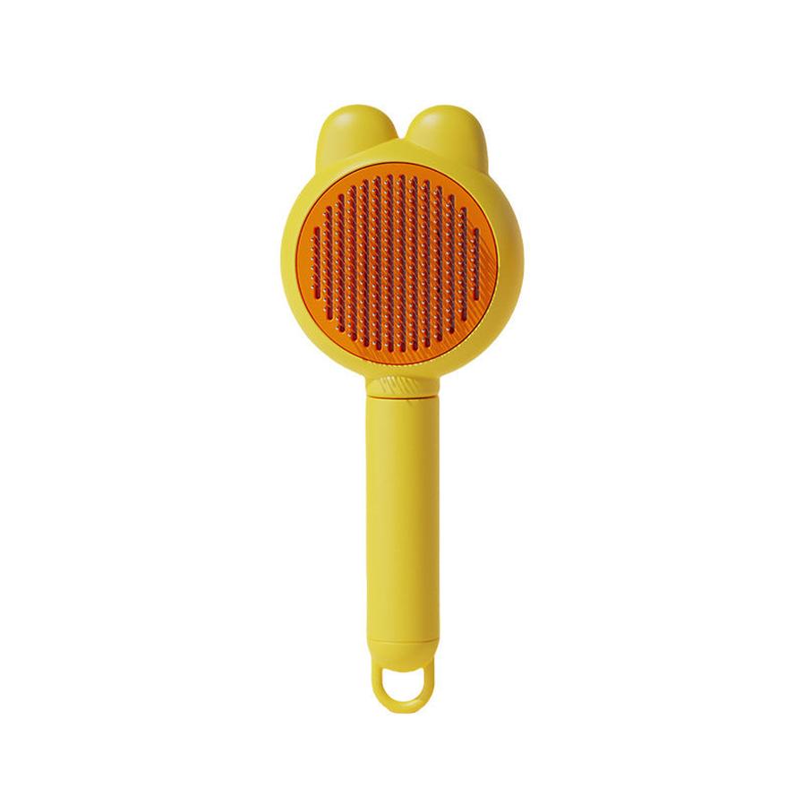 JMT-618314 Self-Cleaning Cat and Dog Grooming Brush with Metal Comb and Release Button for Shedding and Pet Care