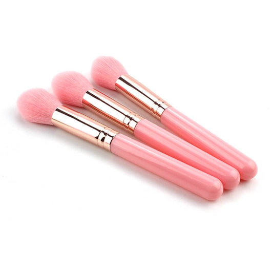 JMT-618506 Silk Nylon Wool Blush Brush with Plastic Handle - 15cm Total Length, 3.6cm Hair Length