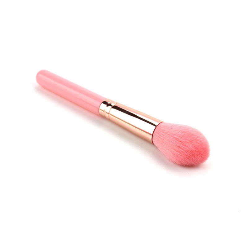 JMT-618506 Silk Nylon Wool Blush Brush with Plastic Handle - 15cm Total Length, 3.6cm Hair Length