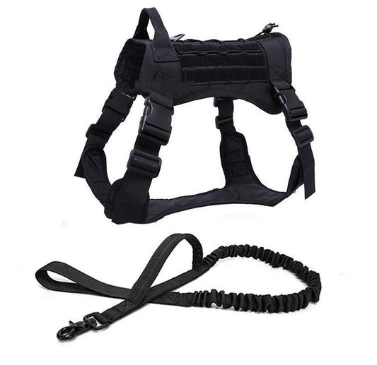 JMT-618570 Tactical Training Harness for Large Dogs - Adjustable Vest in Multiple Sizes and Colors