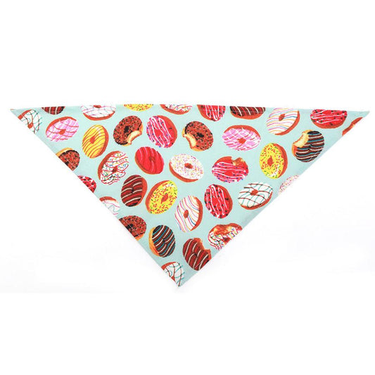 JMT-618698 Cute Pet Triangle Scarf Bandana - Soft Cotton, Fashionable Donut Design, Machine Washable, for Daily Wear and Outdoor Adventures