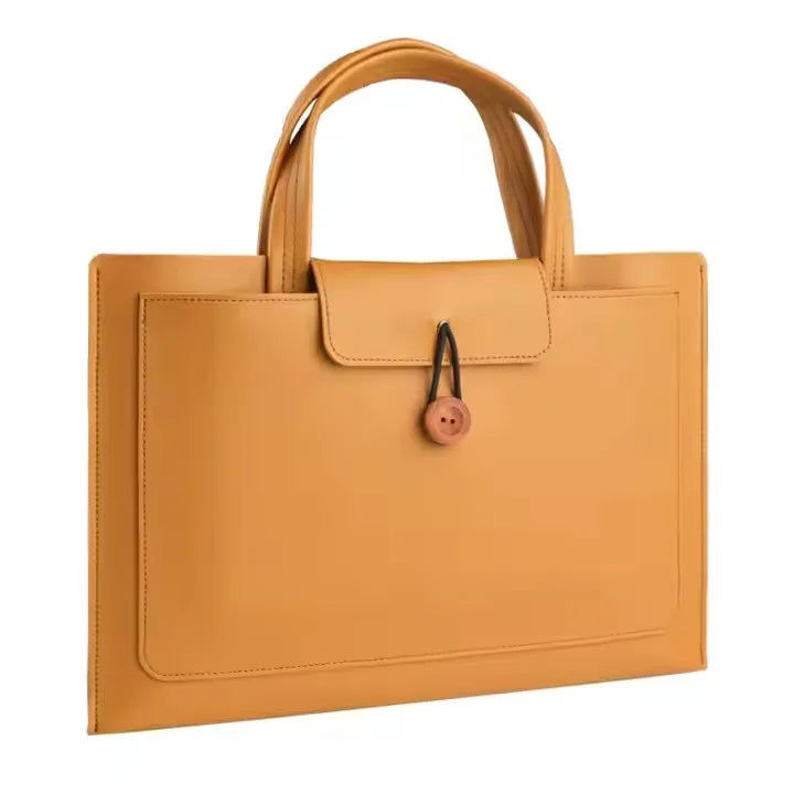JMT-619210 Ultra-Slim PU Leather Laptop Briefcase for Men - Stylish Office Computer Handbag and Tablet Sleeve