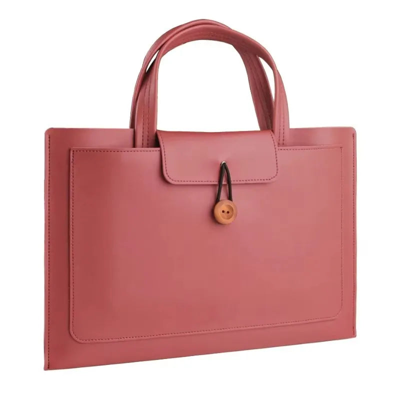 JMT-619210 Ultra-Slim PU Leather Laptop Briefcase for Men - Stylish Office Computer Handbag and Tablet Sleeve