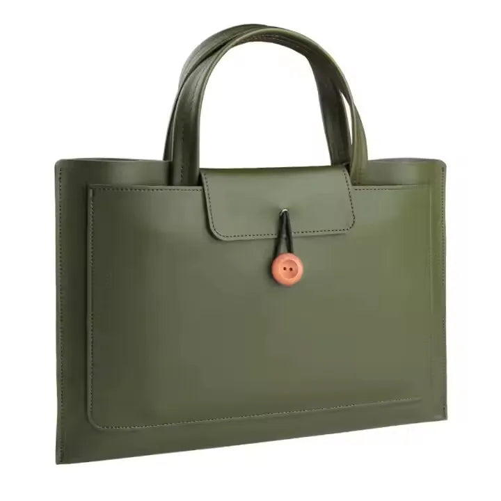 JMT-619210 Ultra-Slim PU Leather Laptop Briefcase for Men - Stylish Office Computer Handbag and Tablet Sleeve