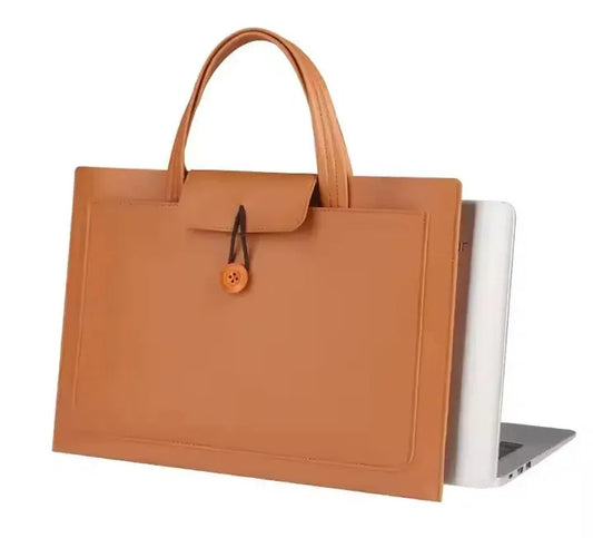 JMT-619210 Ultra-Slim PU Leather Laptop Briefcase for Men - Stylish Office Computer Handbag and Tablet Sleeve