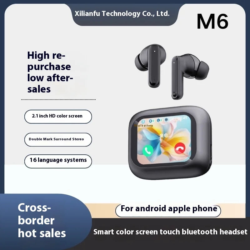 JMT-619402 AI Translation Headset with Color Screen and Long Battery Life for Bluetooth Simultaneous Interpretation