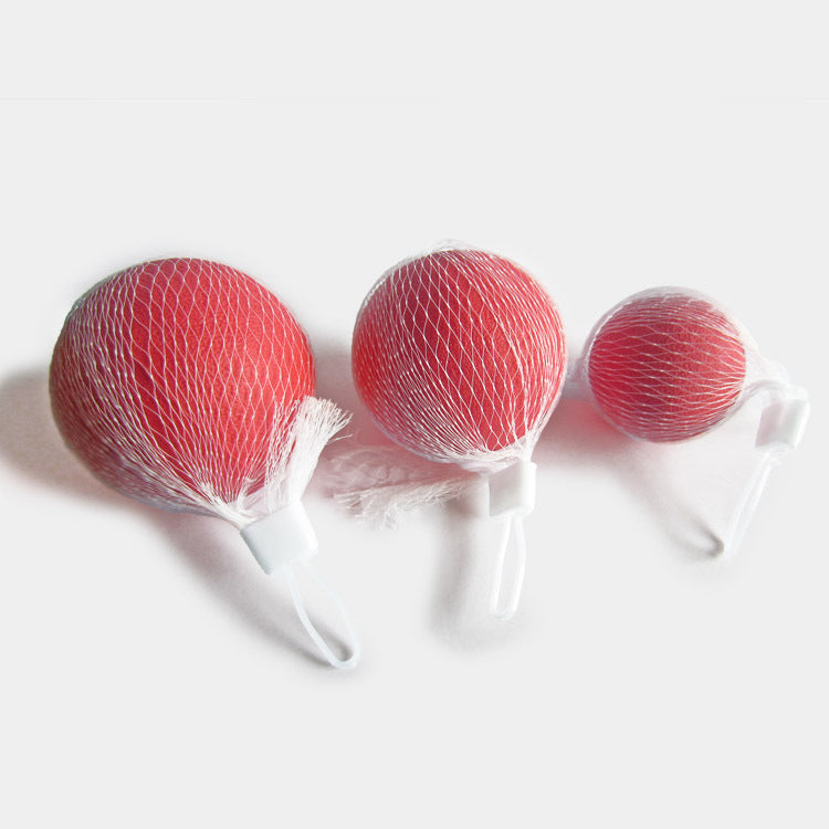 JMT-619530 Medium Solid Rubber Elastic Ball - Bite Resistant, Red, 5.8cm Diameter