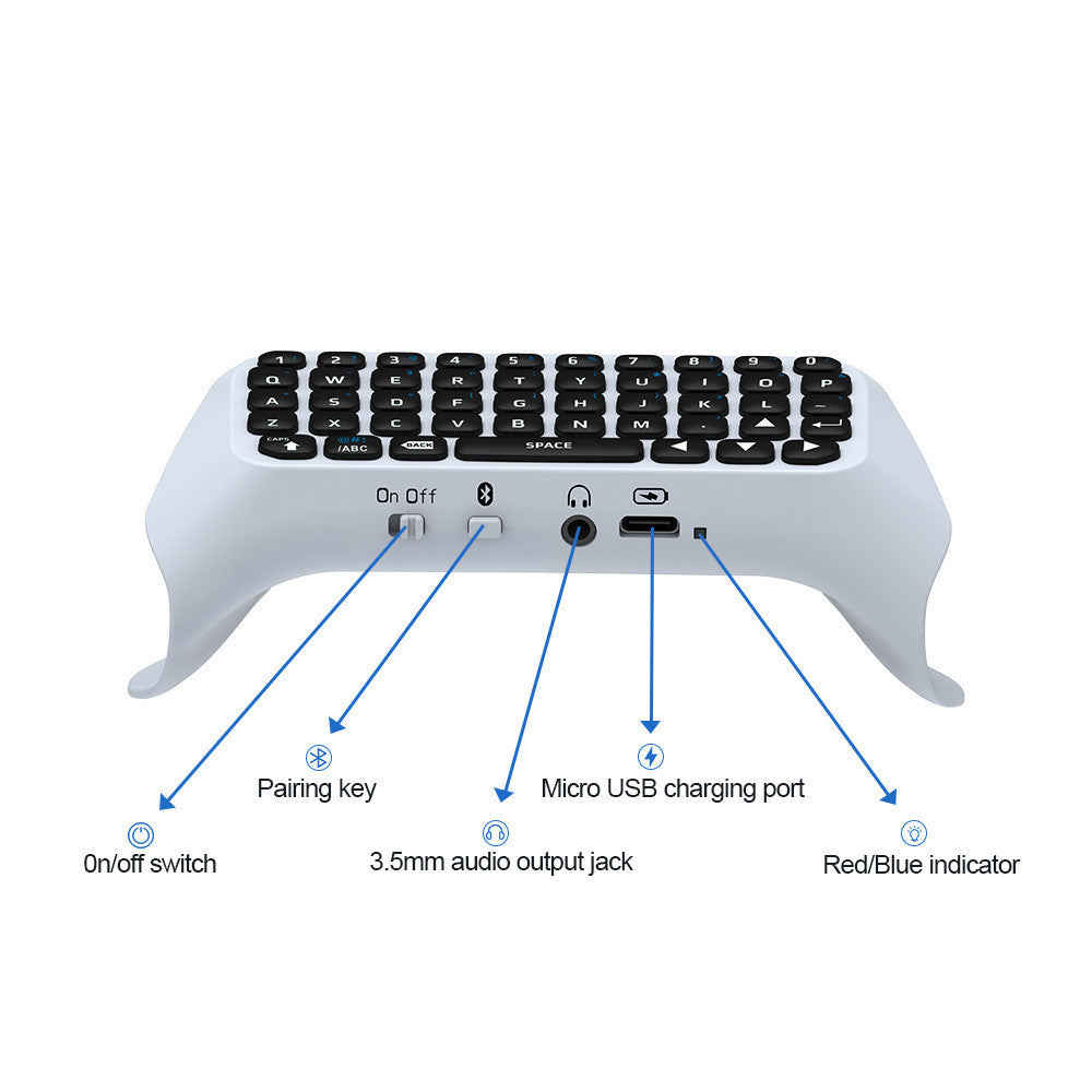 JMT-619850 Bluetooth Keyboard Controller for PS4 with Voice Chat Functionality
