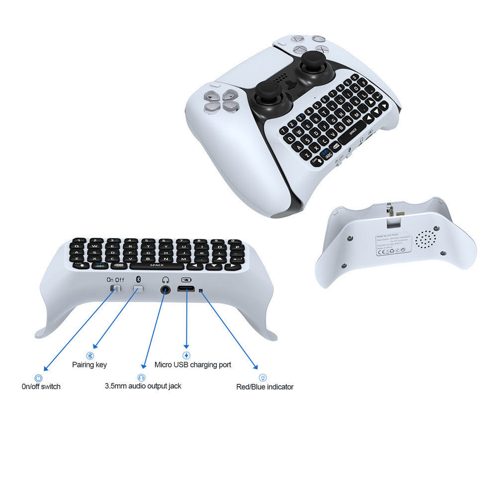 JMT-619850 Bluetooth Keyboard Controller for PS4 with Voice Chat Functionality