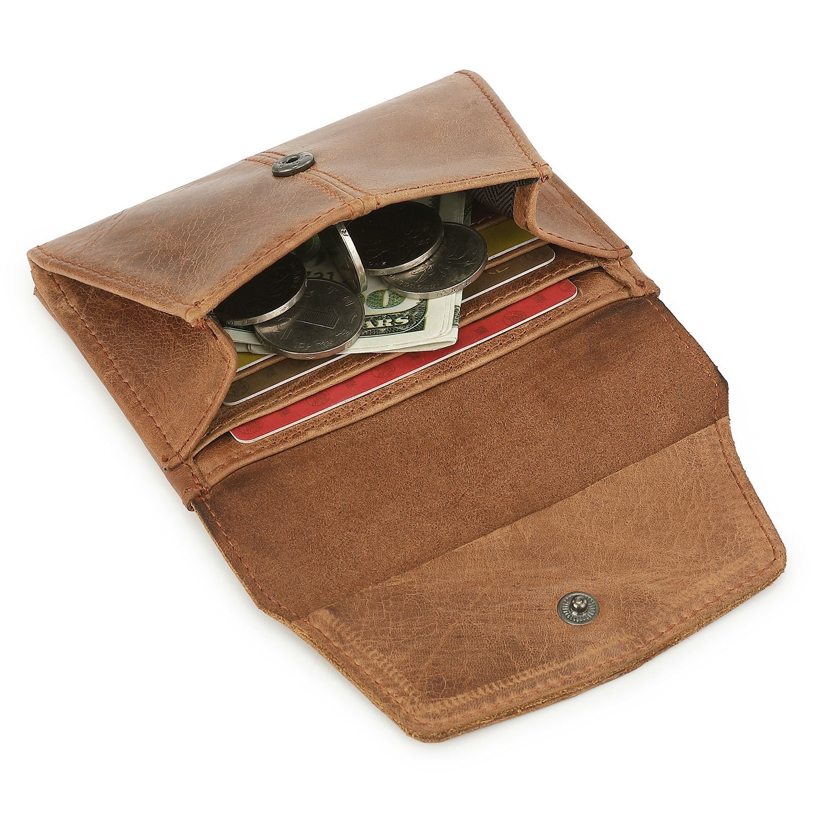 JMT-619914 Multifunctional Layer Cowhide Coin Purse - Waterproof, Lightweight Design for Everyday Use