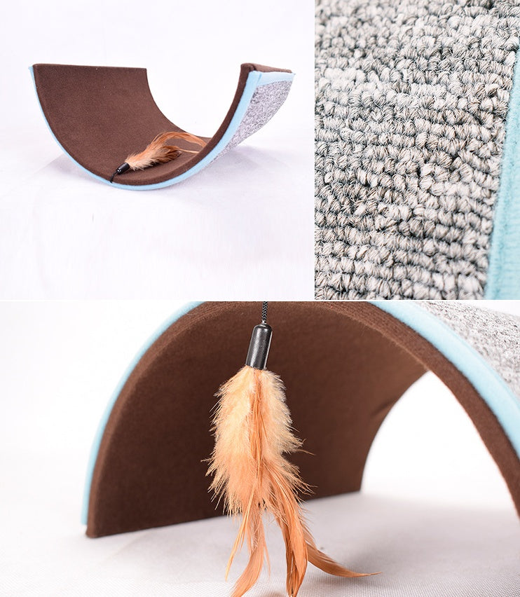 JMT-620362 Plush Carpet Cat Scratch Board in Grey and Brown