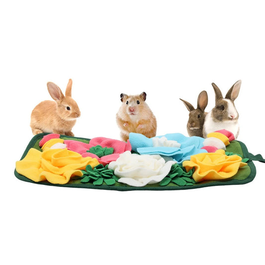 JMT-621514 Foraging Mat for Rabbits and Guinea Pigs - Totoro Garden Style with Aromatic Features