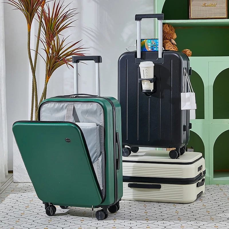 JMT-621578 Carry-On Trolley with Easy-Access Laptop Pocket for Business Travel