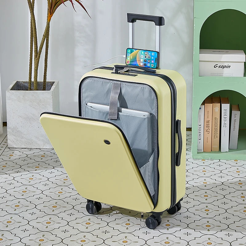 JMT-621578 Carry-On Trolley with Easy-Access Laptop Pocket for Business Travel