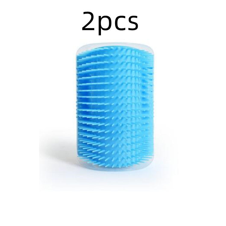 JMT-621770 Cat Massage Corner Brush with Catnip – Interactive Rubbing Comb for Grooming and Shedding Relief