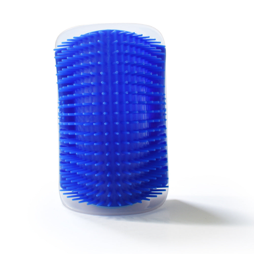 JMT-621770 Cat Massage Corner Brush with Catnip – Interactive Rubbing Comb for Grooming and Shedding Relief