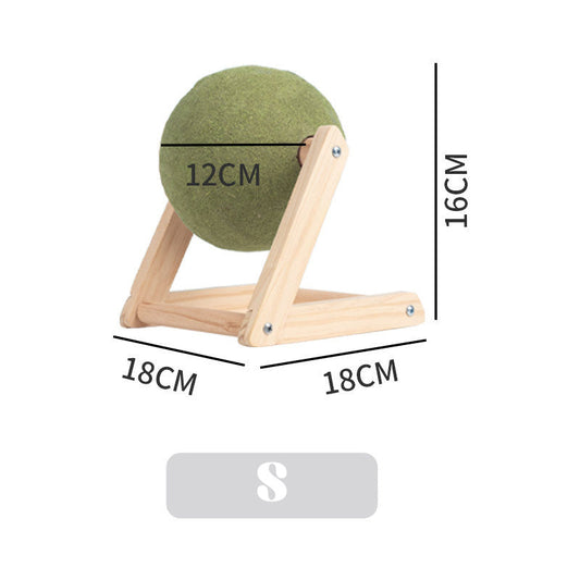 JMT-621834 Giant Catnip Ball with Wooden Holder - Safe and Healthy Cat Toy for Indoor Cats